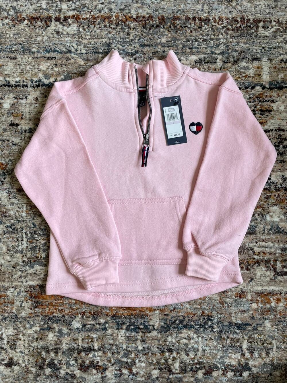 Girls Tommy Hilfiger 1/4 Zip Sweatshirt - Size 6